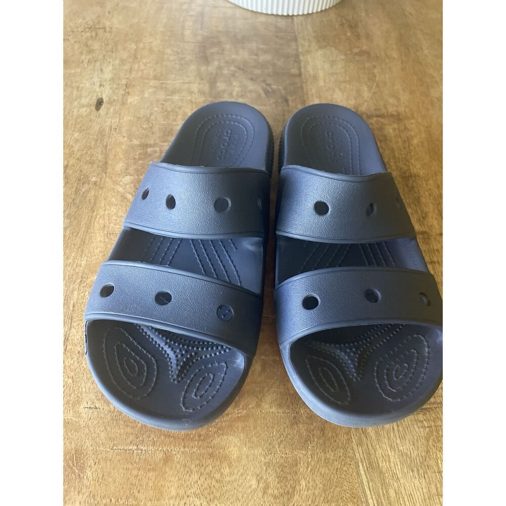 Crocs Classic Slide Sandals Blue Women’s Comfort Slip On Pool Shower Shoes
